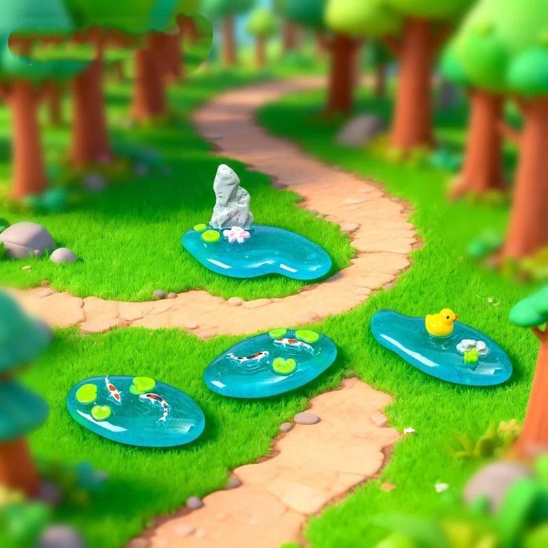 ⑧ Mini Resin Pond Ornaments Wi - огляд і ціна Bonsai Garden With Koi Pond