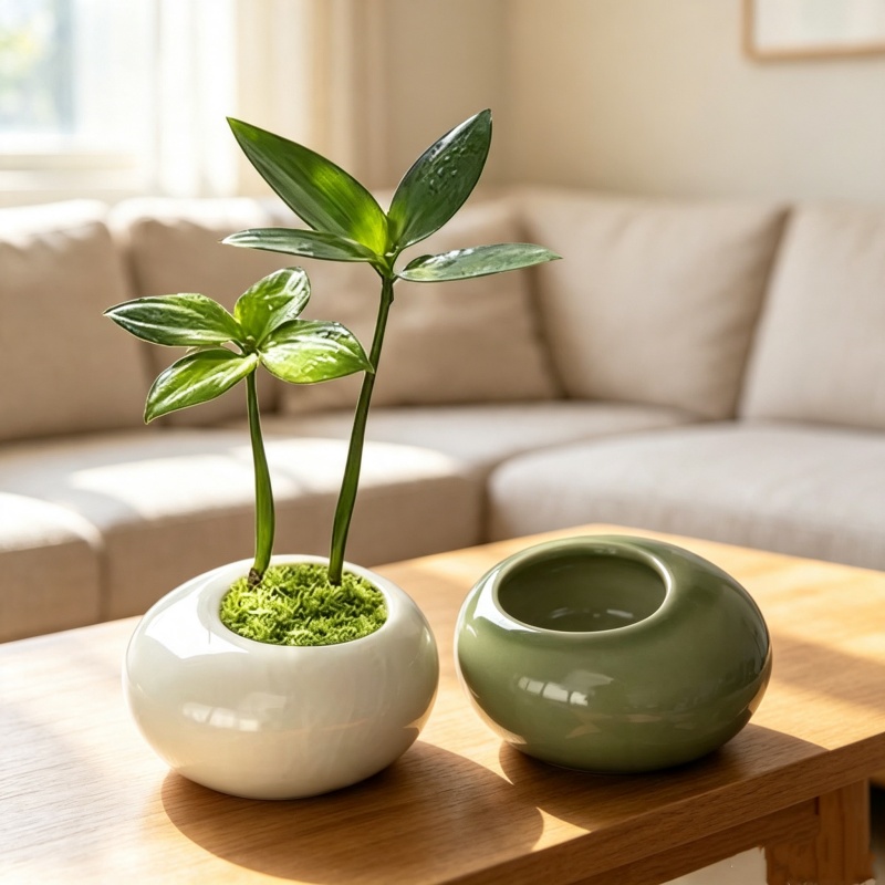 Mini Ice Crack Glazed Plant Po - огляд і ціна Bonsai Garden Art