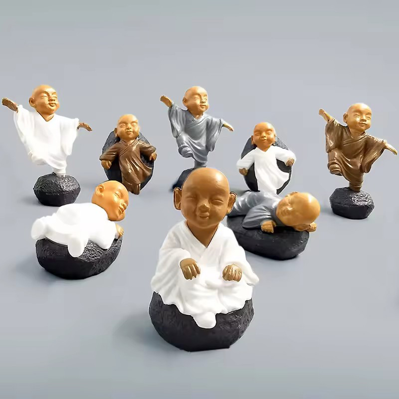 4pcs Chinese Kong Fu Monk Figu - огляд і ціна Bonsai Garden Art